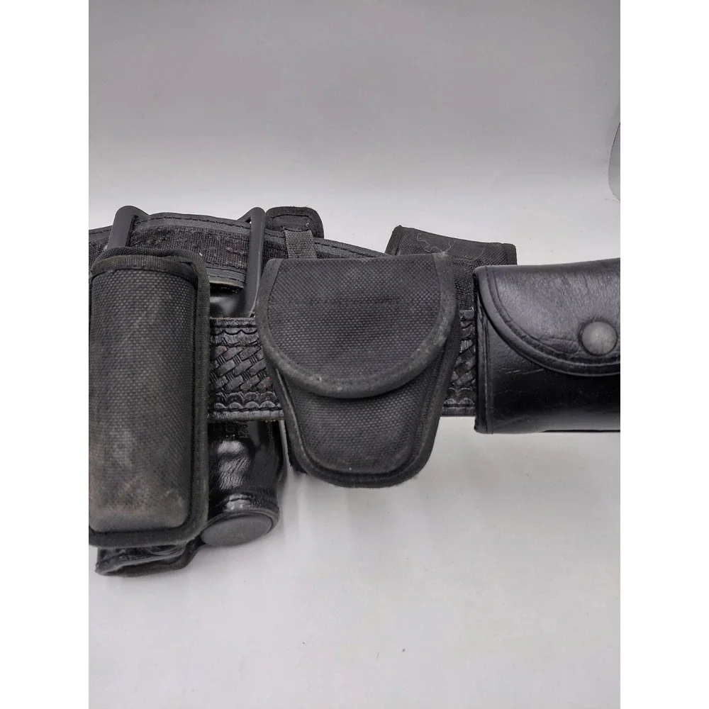 Dutyman 5021 Basketweave Leather Belt Bundle 9 Attachments 4XL 65